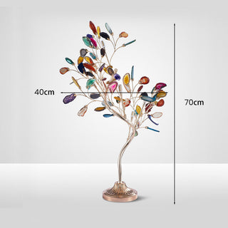 Agate tree branch lamp setting — colored iron wide