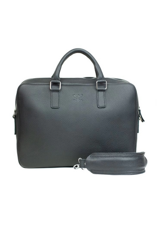 leather briefcase elegant business bag adjustable shoulder strap room view