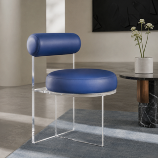 upholstered acrylic dining chair