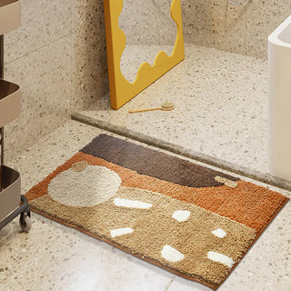 morocco soft plush TPR anti-slip bath mat lifestyle view