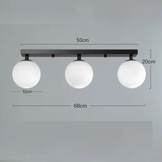 Clean Ceiling Light – Modern Three Point Lighting | Sleek Glass Stone Fixture