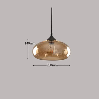 Amber Glass Pendant Lamp – Nordic Pendant Light With Warm Ambient Lighting