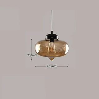 Amber Glass Pendant Lamp – Nordic Pendant Light With Warm Ambient Lighting