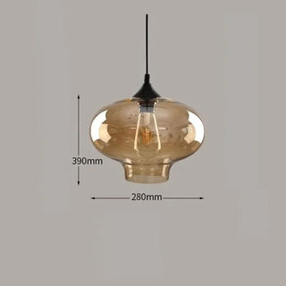 Amber Glass Pendant Lamp – Nordic Pendant Light With Warm Ambient Lighting