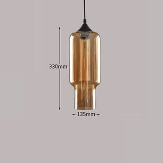 Amber Glass Pendant Lamp – Nordic Pendant Light With Warm Ambient Lighting