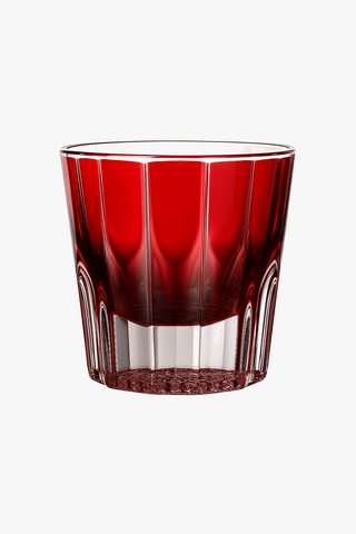 Ribbed crystal glass whisky glasses, 200 ml