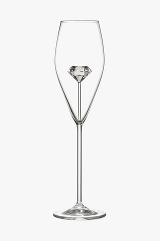 Diamond-cut champagne glasses, 300 ml