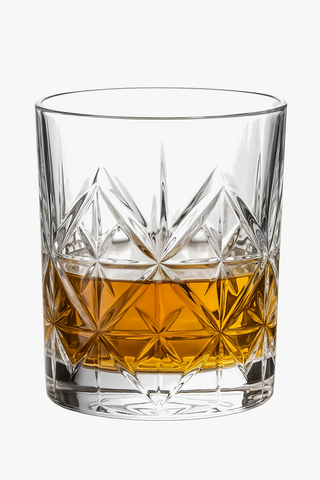 Engraved old-fashioned whisky glasses, 300 ml