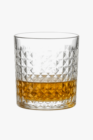 Engraved old-fashioned whisky glasses, 300 ml