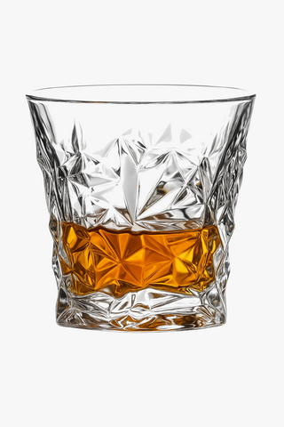 Engraved old-fashioned whisky glasses, 300 ml