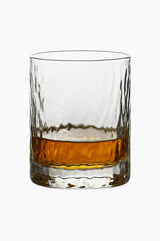 Engraved old-fashioned whisky glasses, 300 ml