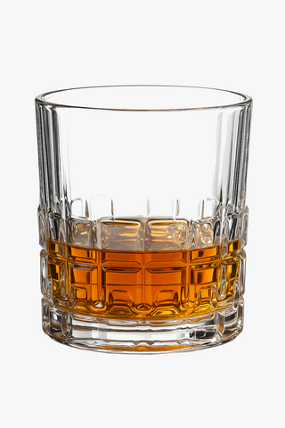Textured old-fashioned whisky glasses, 170 ml