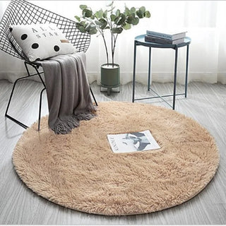 round caramel kilim design polyester area rug floor mat front view