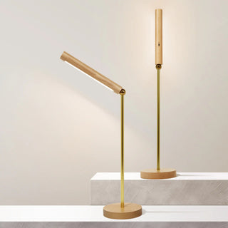 Minimalist wood lamp side — touch adjustable warm glow