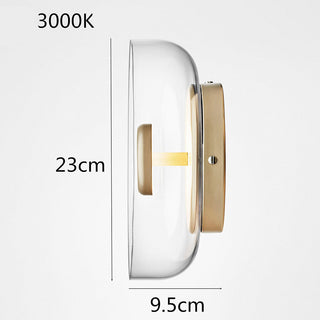 Warm glow glass bedside wall sconce — LED fixture