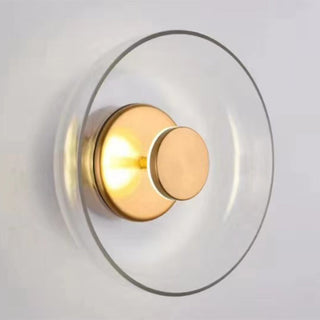 Glass LED bedside wall lamp warm glow — ambient sconce