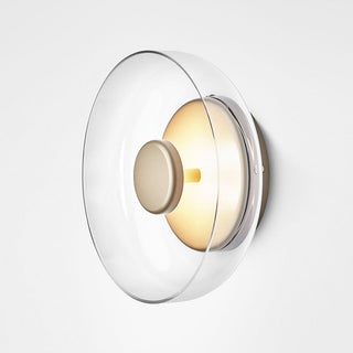 Bedside glass wall lamp warm angle — LED sconce