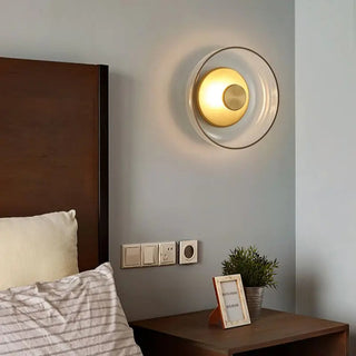 Glass warm bedside wall sconce ambient — LED lamp