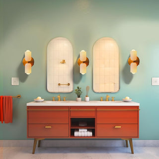 Modern Wall Sconce – Double Heads Indoor Wall Lighting Fixture | Creamy Elegant Lamp