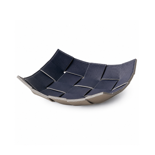 woven leather valet tray