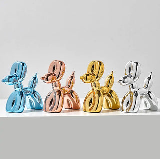 balloon dog sculpture contemporary art porcelain dog statue chromatic coating product view