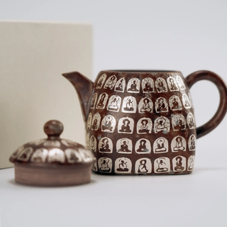 Vintage Hand-Painted Ceramic Kungfu Teapot – 130 ml